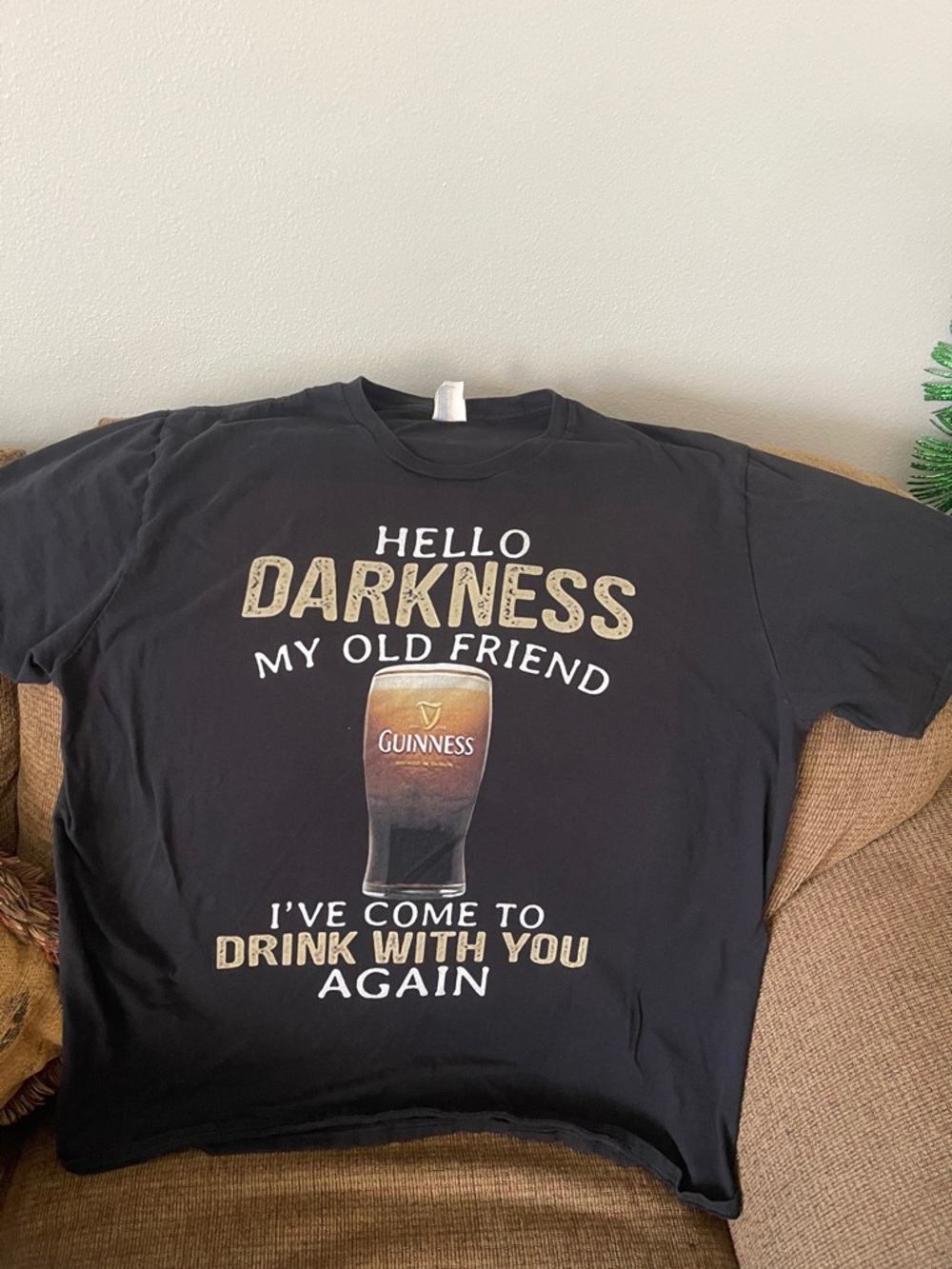 Port and Company Black Hello Darkness Guinness Graphic Tee